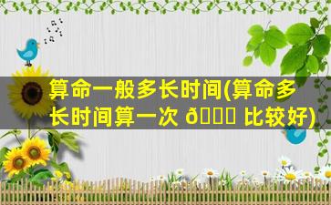 算命一般多长时间(算命多长时间算一次 🐛 比较好)